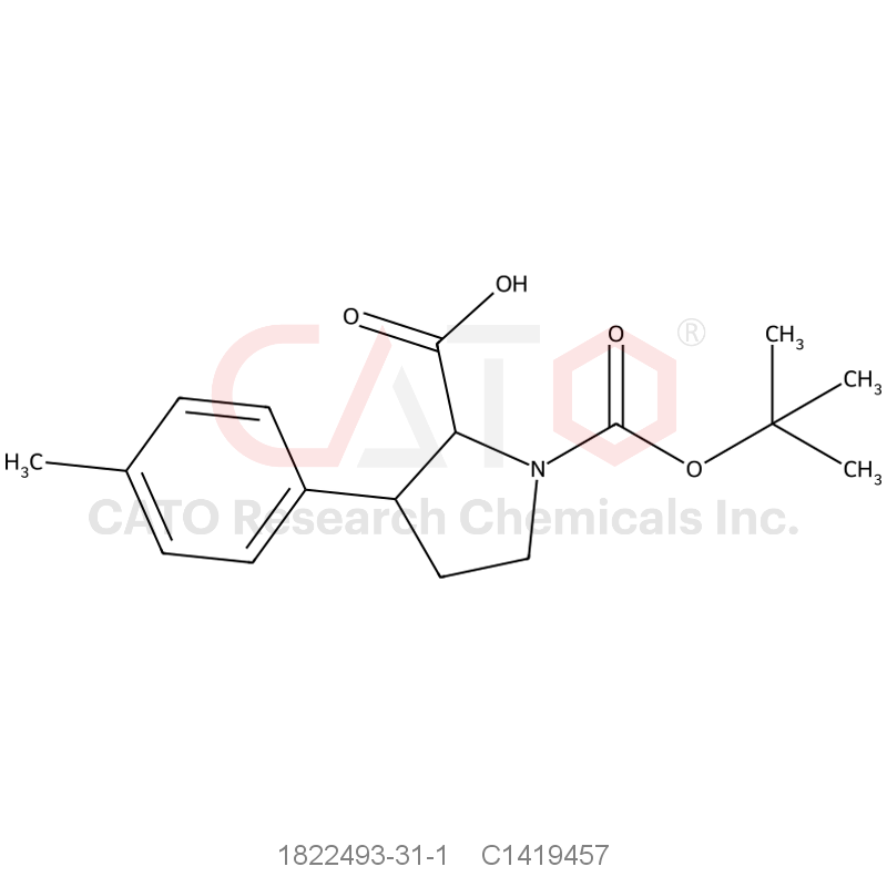 CAS No.:1822493-31-1,1-(tert-Butoxycarbonyl)-3-(4-methylphenyl)-2-pyrrolidinecarboxylic acid