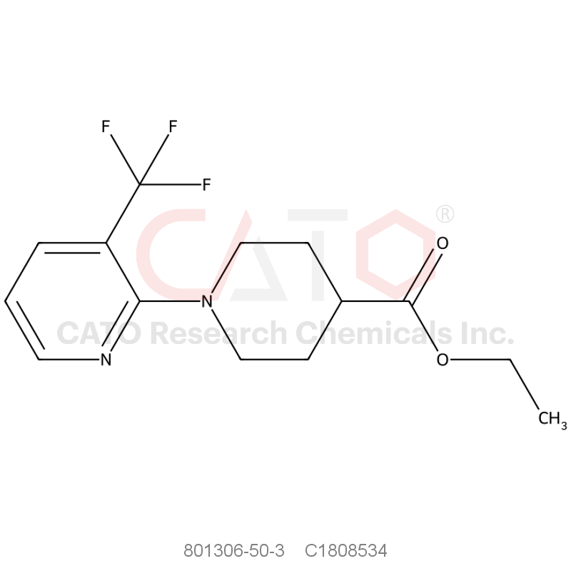 CAS No.:801306-50-3,Ethyl 1-[3-(trifluoromethyl)pyridin-2-yl]piperidine-4-carboxylate
