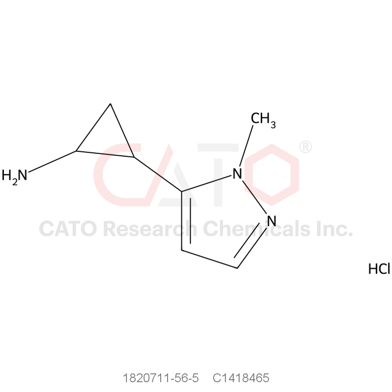 CAS No.:1820711-56-5,2-(1-Methyl-1H-pyrazol-5-yl)cyclopropan-1-amine hydrochloride
