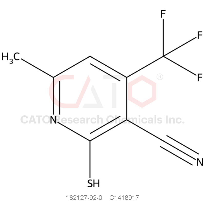 CAS No.:182127-92-0,2-Mercapto-6-methyl-4-(trifluoromethyl)nicotinonitrile