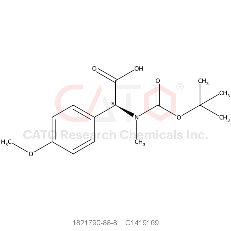 CAS No.:1821790-88-8,(S)-2-((tert-Butoxycarbonyl)(methyl)amino)-2-(4-methoxyphenyl)acetic acid