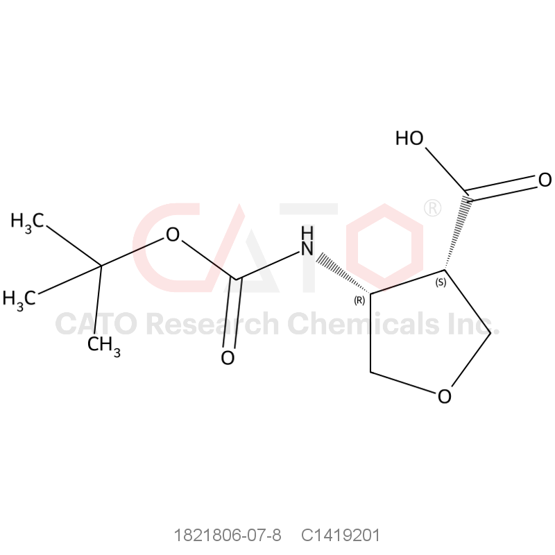 CAS No.:1821806-07-8,(3S,4R)-4-((tert-butoxycarbonyl)amino)tetrahydrofuran-3-carboxylic acid