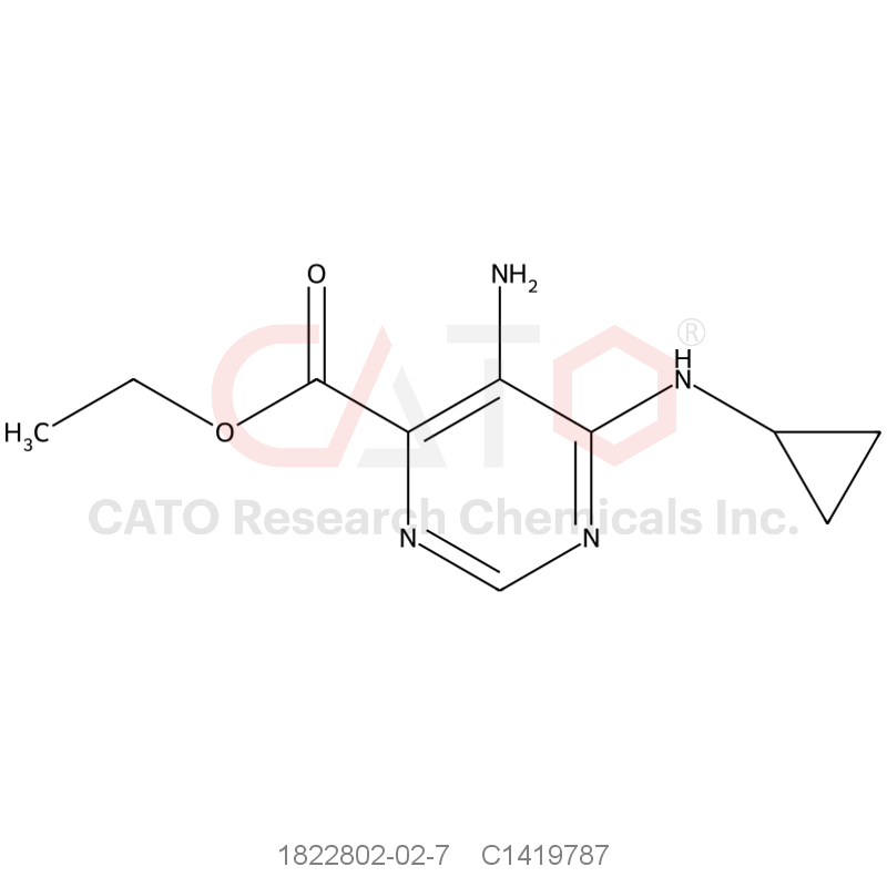 CAS No.:1822802-02-7,Ethyl 5-amino-6-(cyclopropylamino)pyrimidine-4-carboxylate