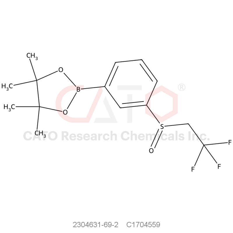 CAS No.:2304631-69-2,4,4,5,5-Tetramethyl-2-(3-((2,2,2-trifluoroethyl)sulfinyl)phenyl)-1,3,2-dioxaborolane