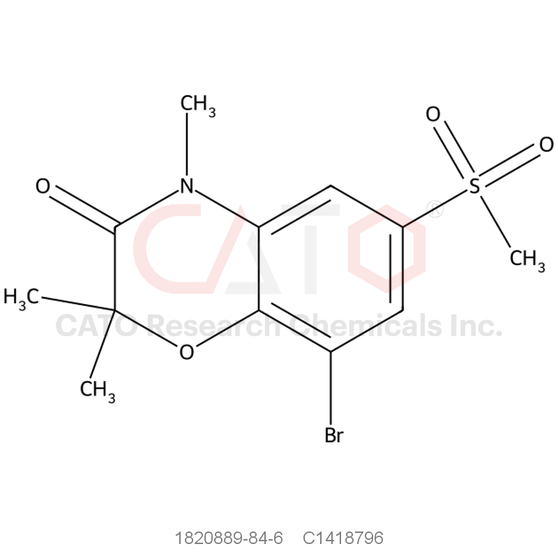 CAS No.:1820889-84-6,8-Bromo-2,2,4-trimethyl-6-(methylsulfonyl)-2H-benzo[b][1,4]oxazin-3(4H)-one
