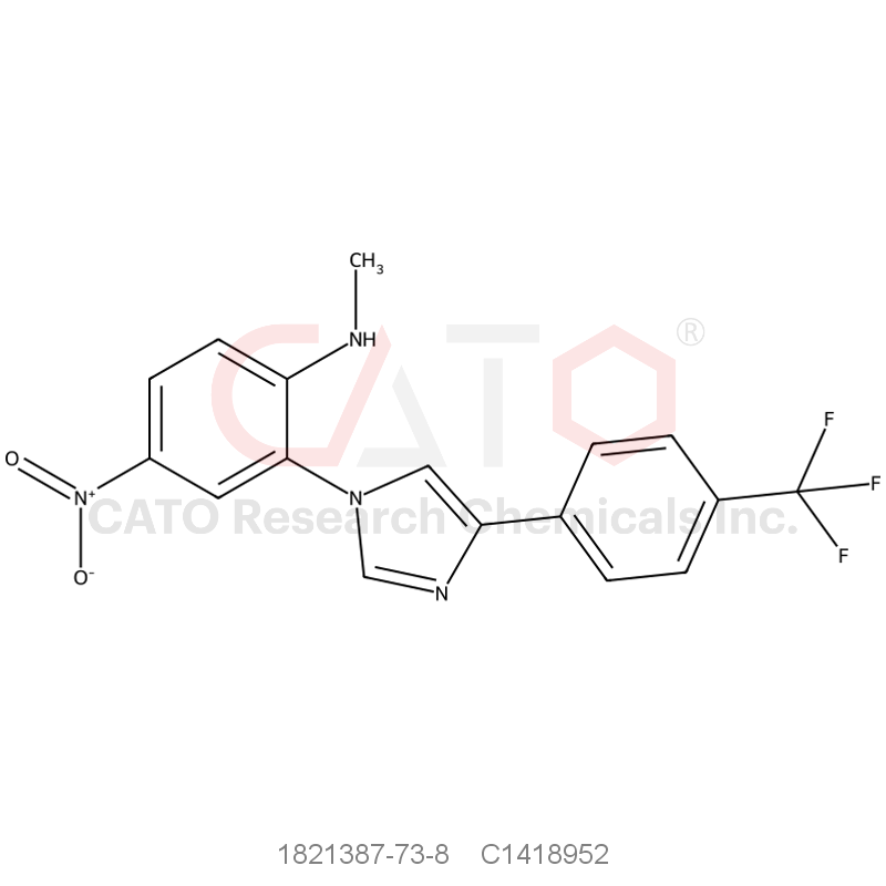 CAS No.:1821387-73-8,N-Methyl-4-nitro-2-(4-(4-(trifluoromethyl)phenyl)-1H-imidazol-1-yl)aniline