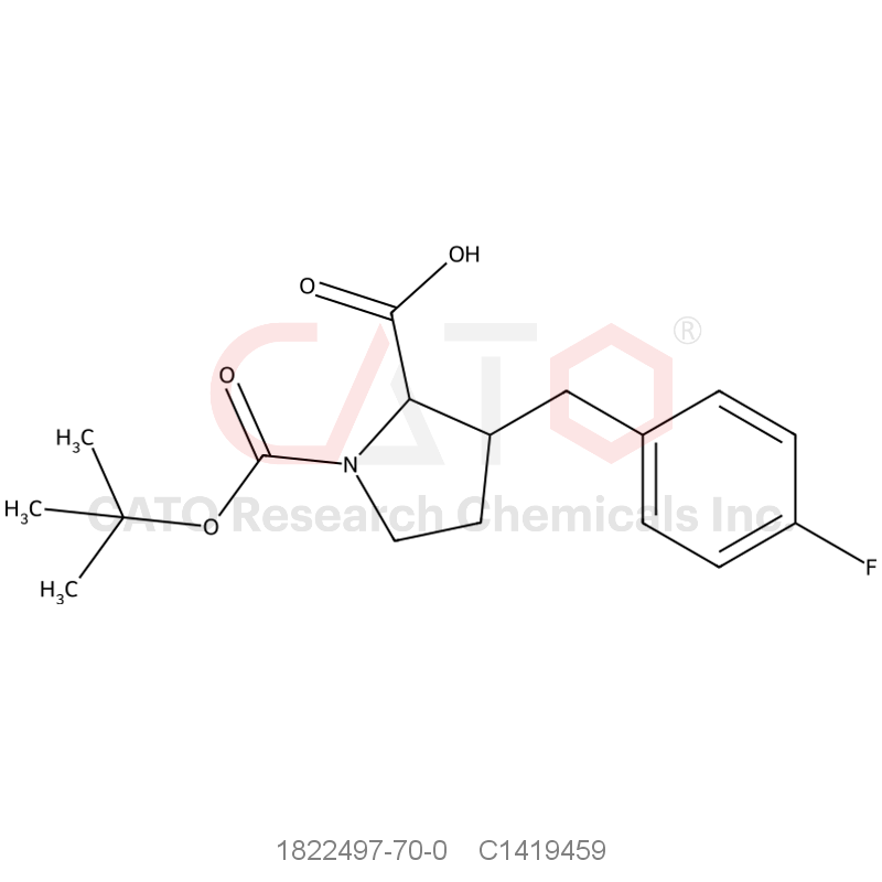 CAS No.:1822497-70-0,1-(tert-Butoxycarbonyl)-3-(4-fluorobenzyl)-2-pyrrolidinecarboxylic acid
