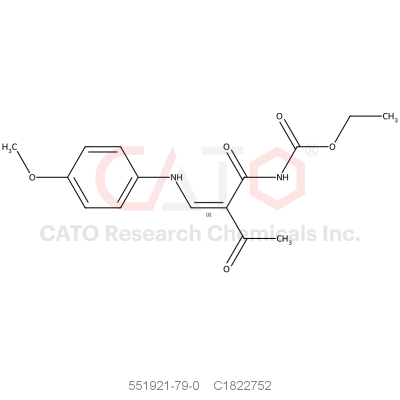 CAS No.:551921-79-0,Ethyl N-[(2Z)-2-{[(4-methoxyphenyl)amino]methylidene}-3-oxobutanoyl]carbamate