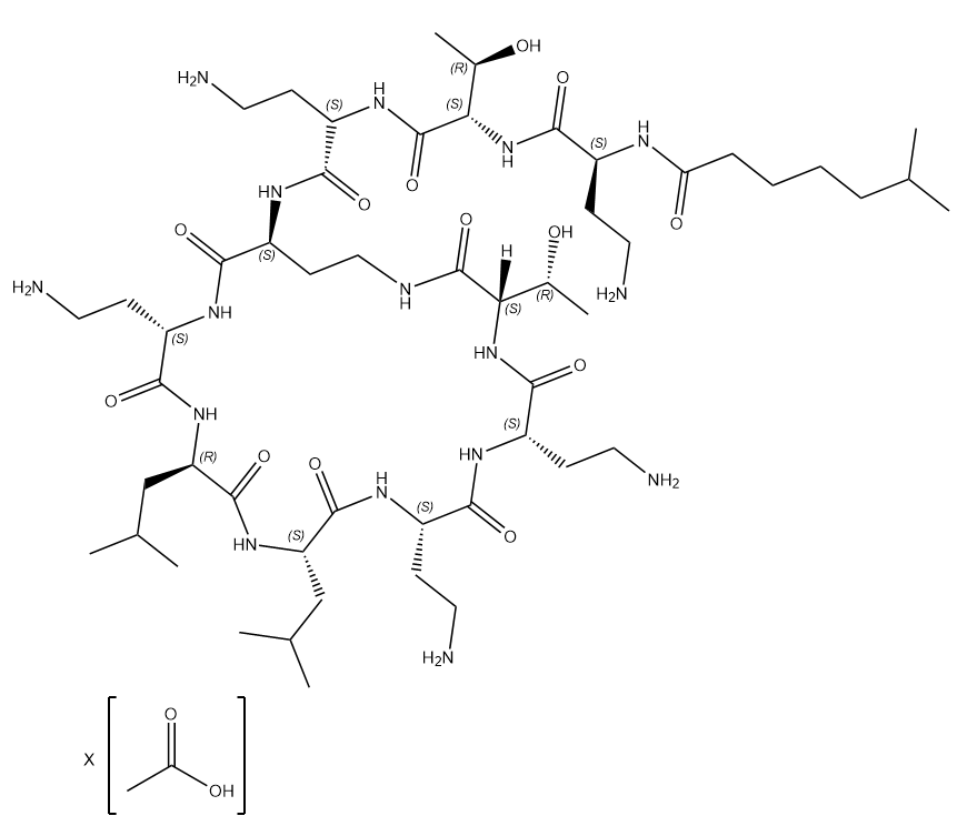 CAS No.:7239-48-7（free base）,Colistin B XAcetate