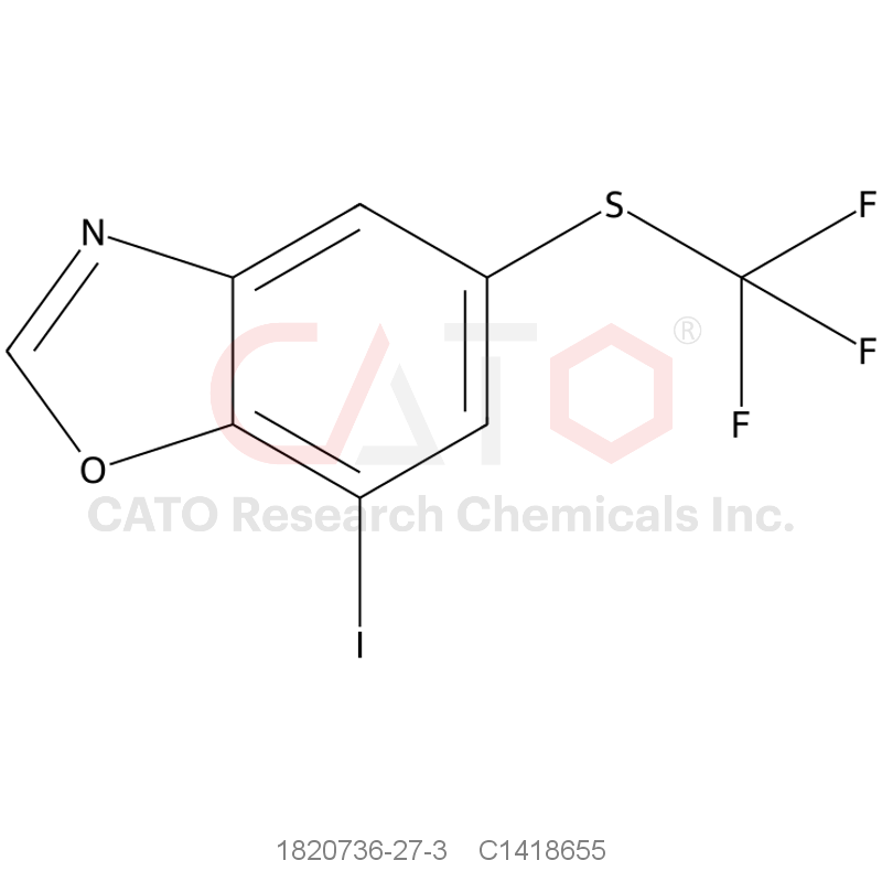 CAS No.:1820736-27-3,7-Iodo-5-((trifluoromethyl)thio)benzo[d]oxazole