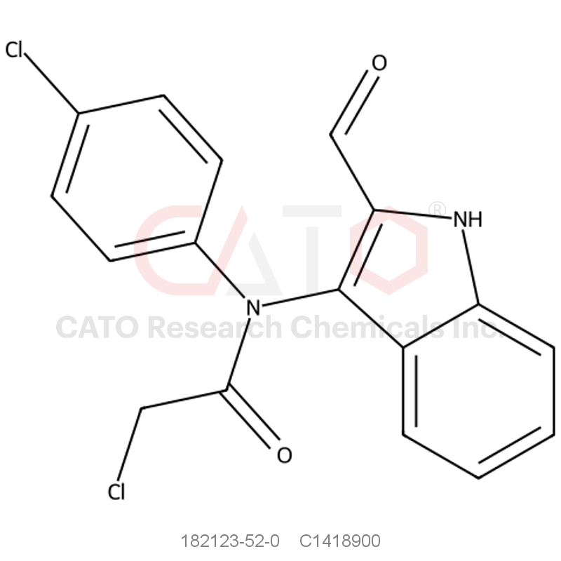 CAS No.:182123-52-0,2-Chloro-N-(4-chlorophenyl)-N-(2-formyl-1H-indol-3-yl)acetamide