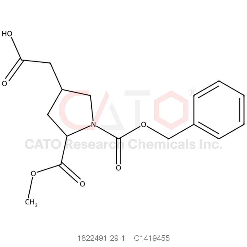 CAS No.:1822491-29-1,2-(1-((Benzyloxy)carbonyl)-5-(methoxycarbonyl)pyrrolidin-3-yl)acetic acid