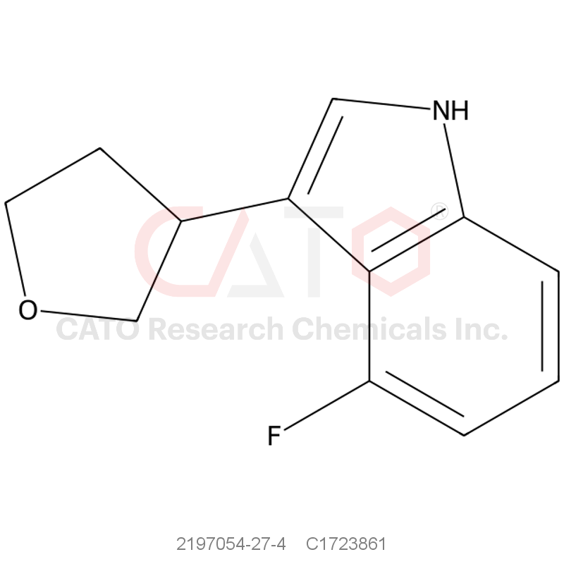 CAS No.:2197054-27-4,4-Fluoro-3-(tetrahydrofuran-3-yl)-1h-indole