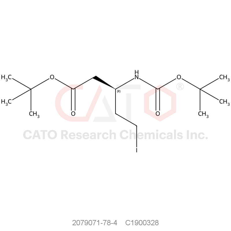 CAS No.:2079071-78-4,tert-Butyl (R)-3-((tert-butoxycarbonyl)amino)-5-iodopentanoate