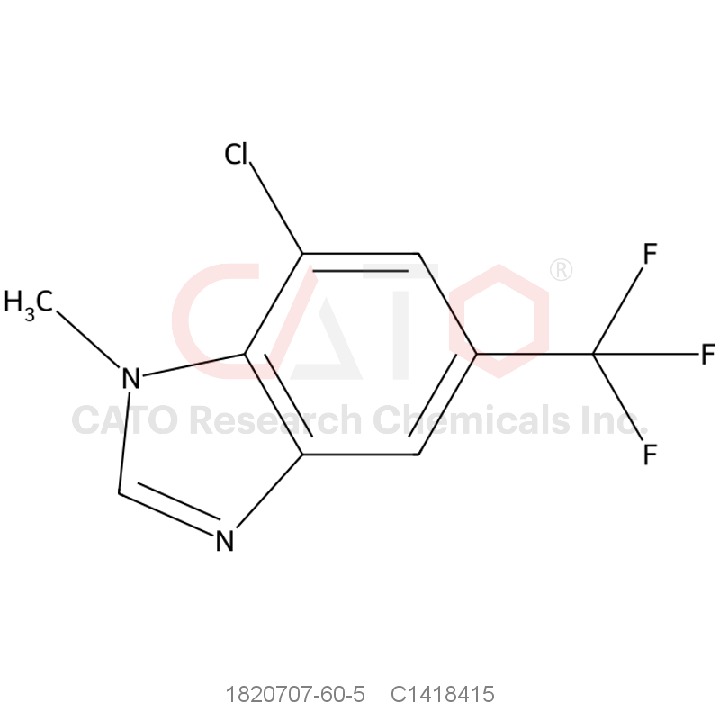 CAS No.:1820707-60-5,7-Chloro-1-methyl-5-(trifluoromethyl)-1H-benzo[d]imidazole