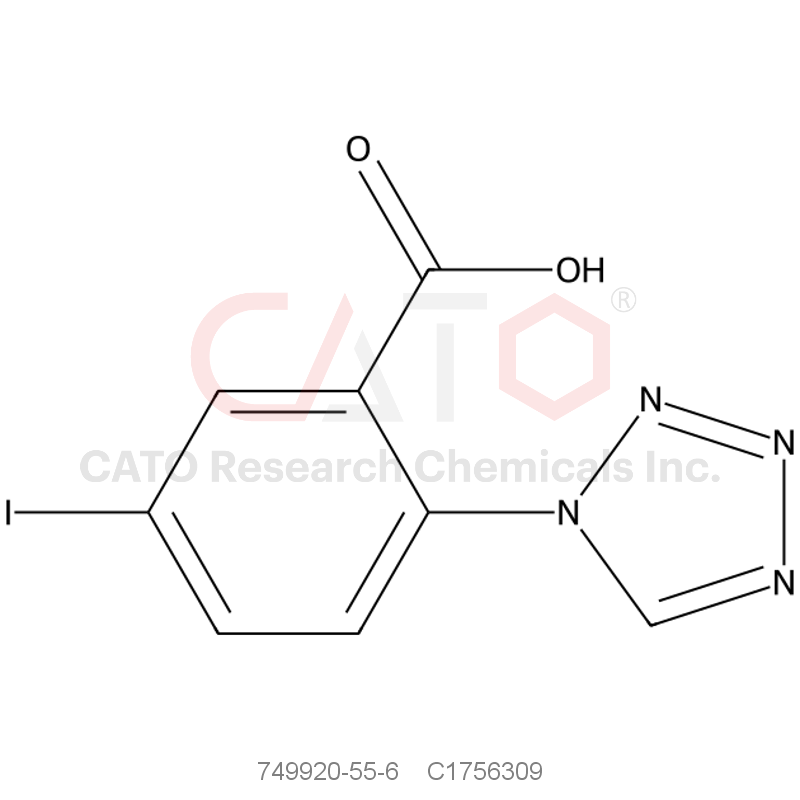 CAS No.:749920-55-6,5-iodo-2-(1H-tetrazol-1-yl)benzoic acid