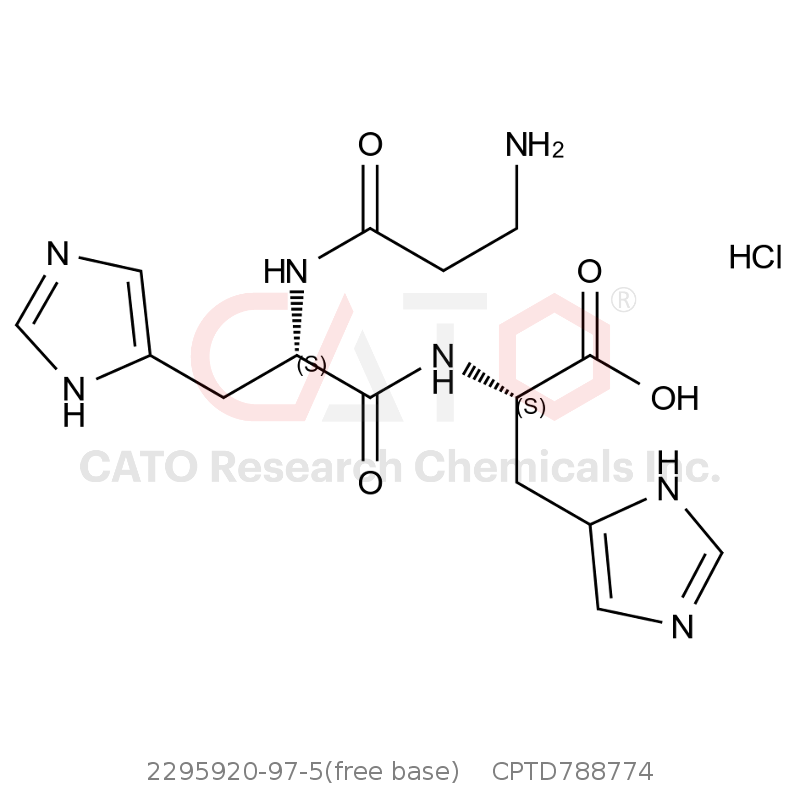 CAS No.:2295920-97-5(free base),N-Carnosyl histidine HCl