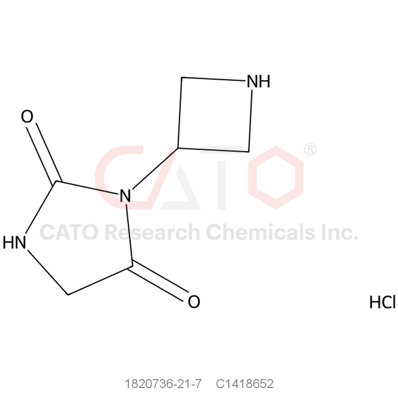 CAS No.:1820736-21-7,3-(Azetidin-3-yl)imidazolidine-2,4-dione hydrochloride