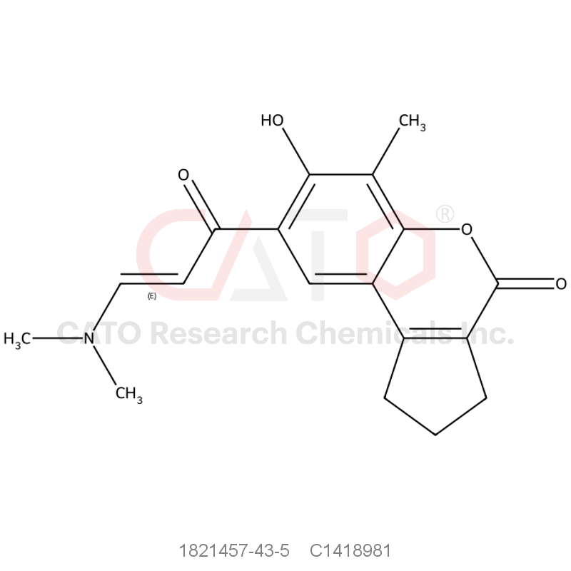 CAS No.:1821457-43-5,(E)-8-(3-(Dimethylamino)acryloyl)-7-hydroxy-6-methyl-2,3-dihydrocyclopenta[c]chromen-4(1h)-one