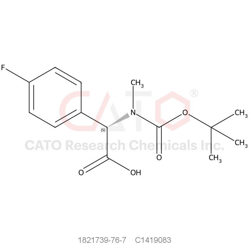 CAS No.:1821739-76-7,(S)-2-((tert-Butoxycarbonyl)(methyl)amino)-2-(4-fluorophenyl)acetic acid