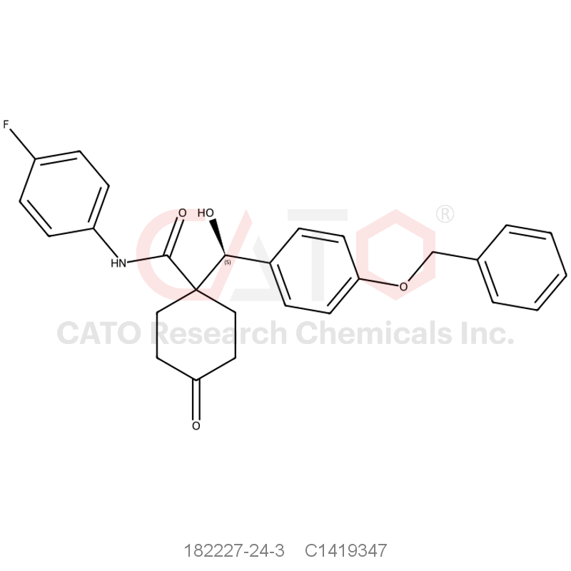 CAS No.:182227-24-3,(S)-N-(4-Fluorophenyl)-1-[hydroxy[4-(phenylmethoxy)phenyl]methyl]-4-oxo-cyclohexanecarboxamide