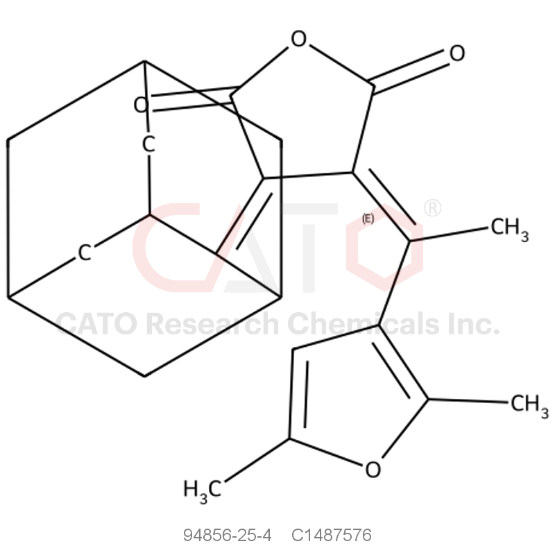 CAS No.:94856-25-4,(E)-3-(Adamantan-2-ylidene)-4-(1-(2,5-dimethylfuran-3-yl)ethylidene)dihydrofuran-2,5-dione