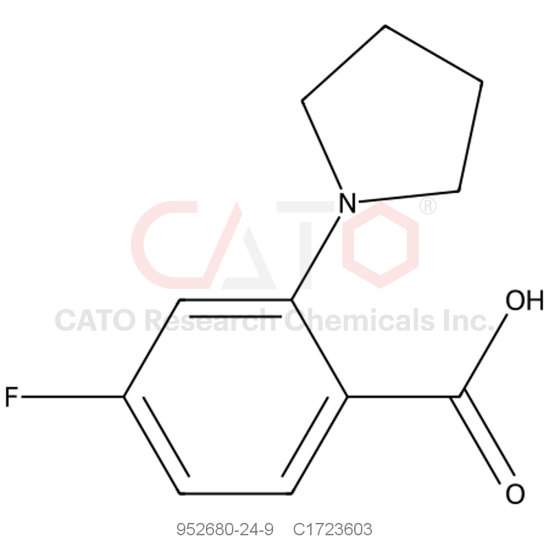 CAS No.:952680-24-9,2-(1-吡咯烷基)-4-氟苯甲酸