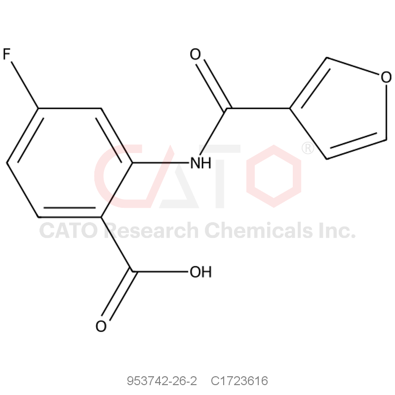 CAS No.:953742-26-2,4-fluoro-2-(furan-3-amido)benzoic acid