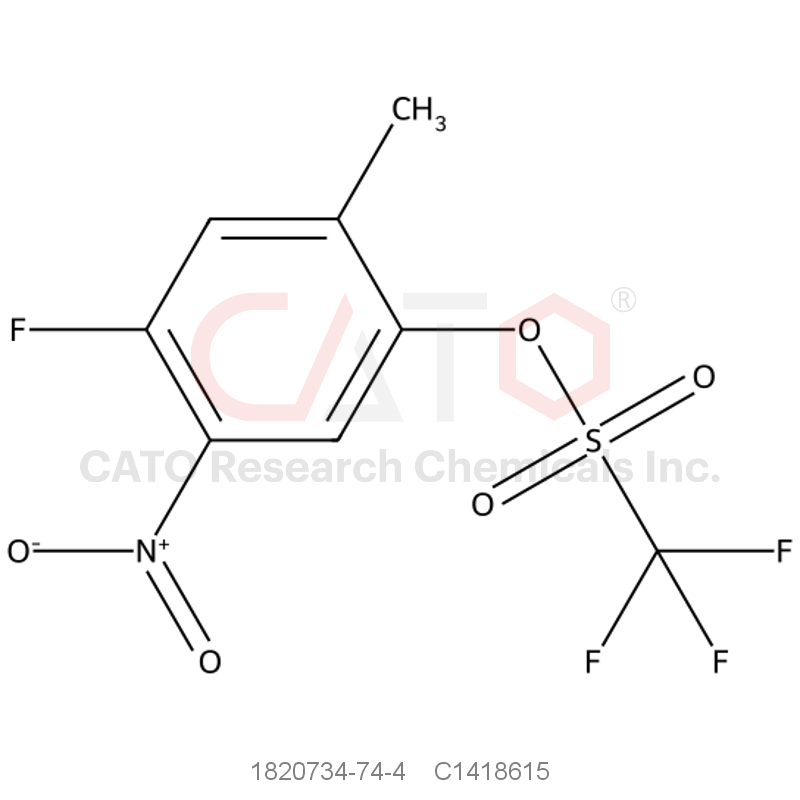 CAS No.:1820734-74-4,4-Fluoro-2-methyl-5-nitrophenyl trifluoromethanesulfonate