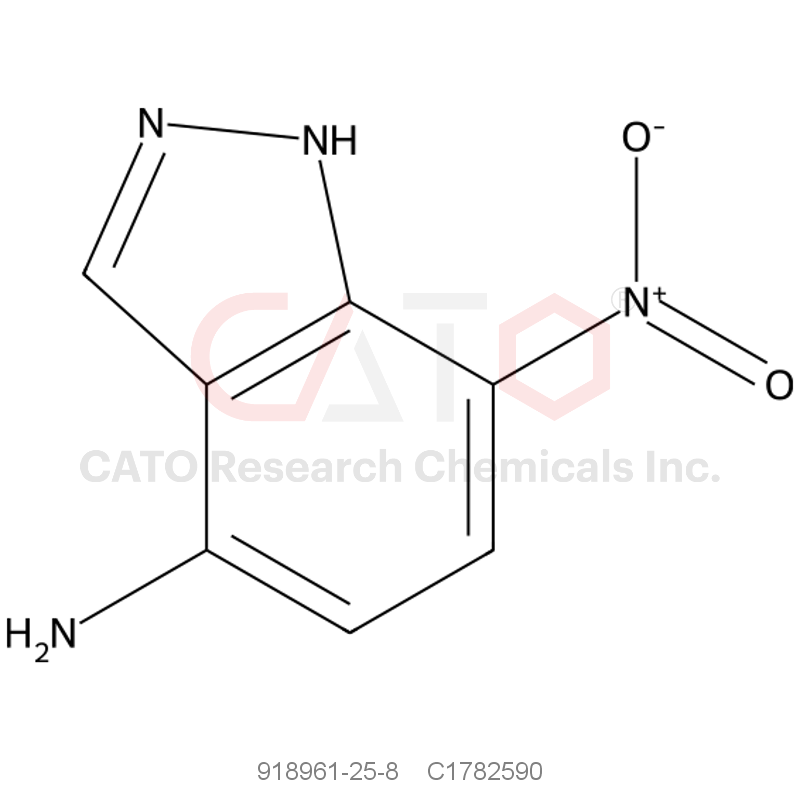 CAS No.:918961-25-8,7-Nitro-1H-indazol-4-amine