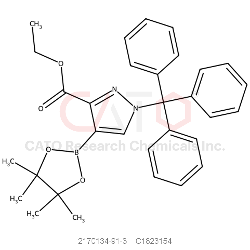 CAS No.:2170134-91-3,Ethyl4-(tetramethyl-1,3,2-dioxaborolan-2-yl)-1-(triphenylmethyl)-1h-pyrazole-3-carboxylate