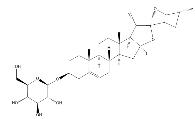 延龄草苷 Diosgenin Glucoside  CAS 14144-06-0 结构式 Chemical Structure