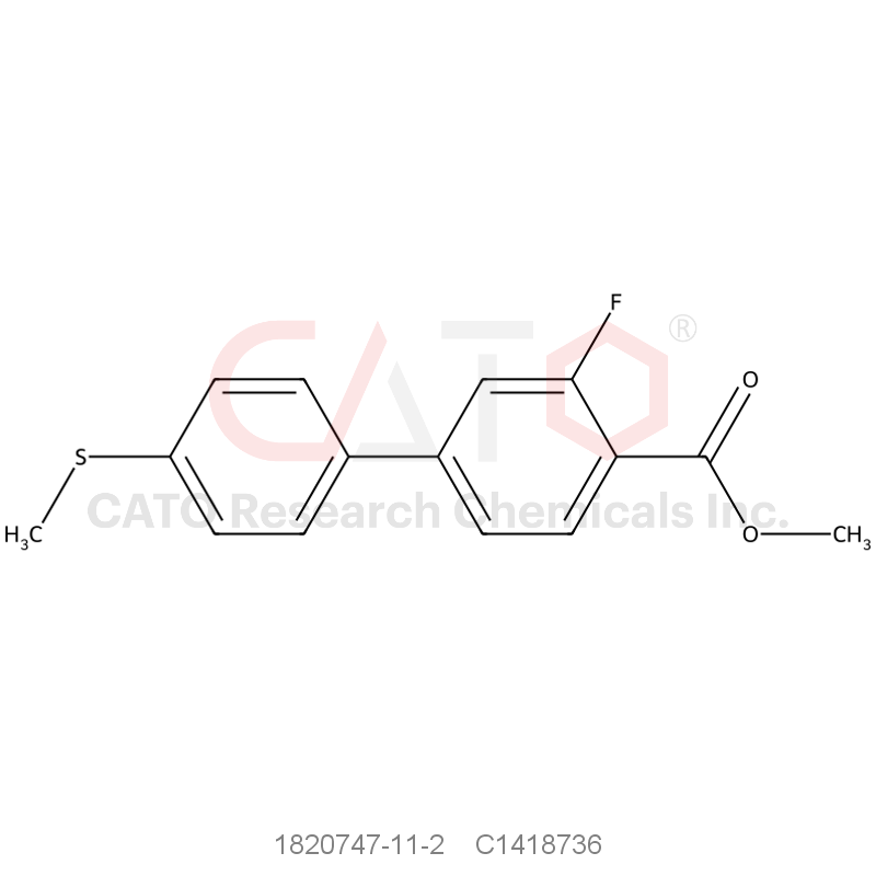 CAS No.:1820747-11-2,Methyl 2-fluoro-4-[4-(methylsulfanyl)phenyl]benzoate