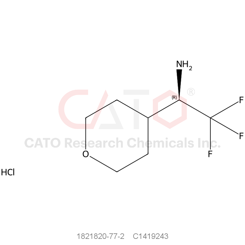 CAS No.:1821820-77-2,(R)-2,2,2-trifluoro-1-(tetrahydro-2H-pyran-4-yl)ethan-1-amine hydrochloride