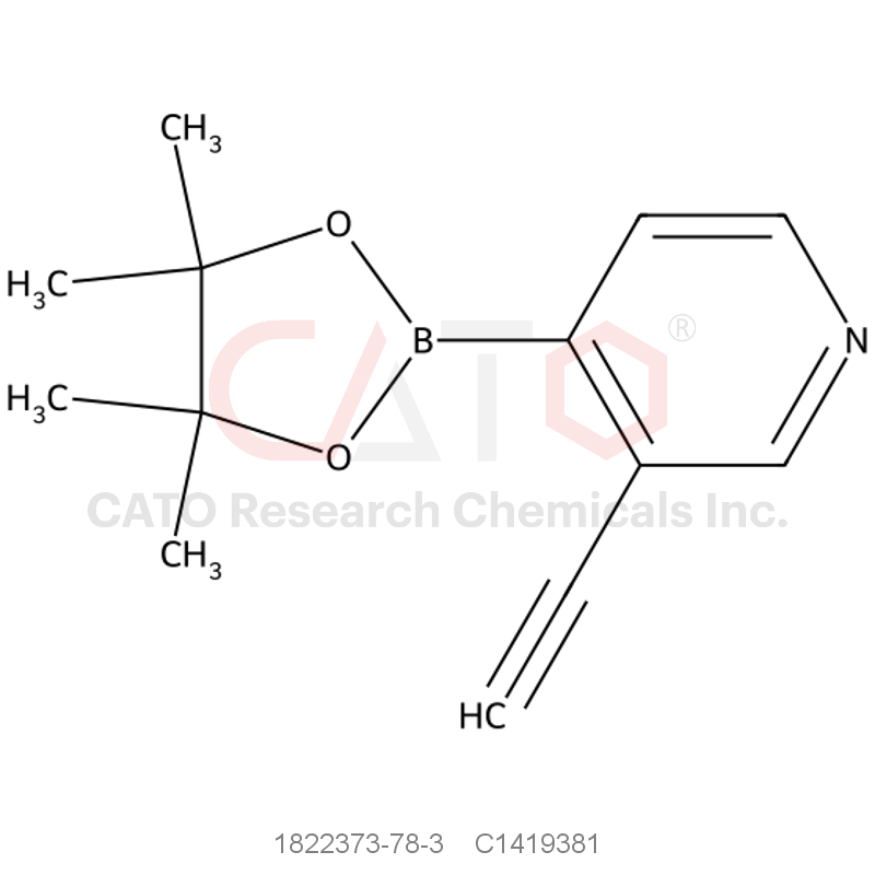 CAS No.:1822373-78-3,3-Ethynyl-4-(4,4,5,5-tetramethyl-1,3,2-dioxaborolan-2-yl)pyridine