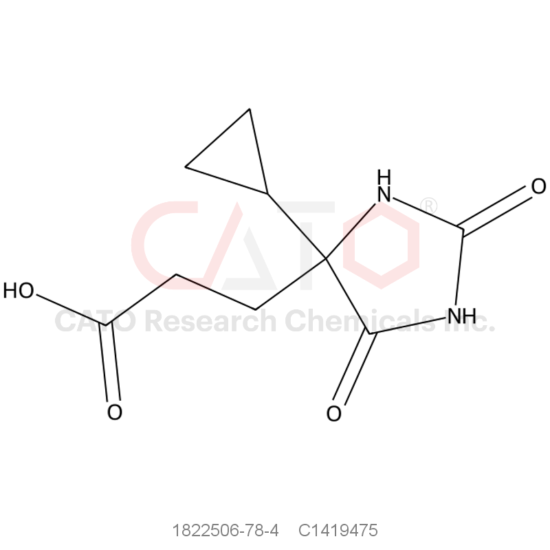 CAS No.:1822506-78-4,3-(4-Cyclopropyl-2,5-dioxoimidazolidin-4-yl)propanoic acid