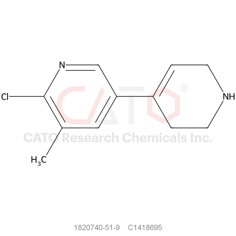 CAS No.:1820740-51-9,6-Chloro-5-methyl-1',2',3',6'-tetrahydro-3,4'-bipyridine