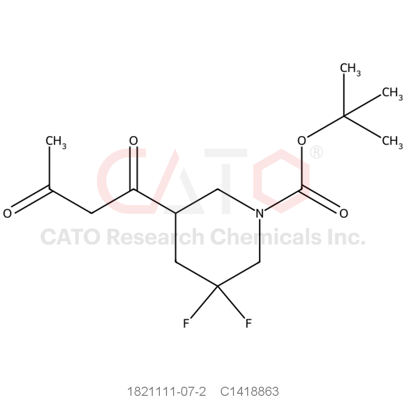 CAS No.:1821111-07-2,Tert-butyl 3,3-difluoro-5-(3-oxobutanoyl)piperidine-1-carboxylate