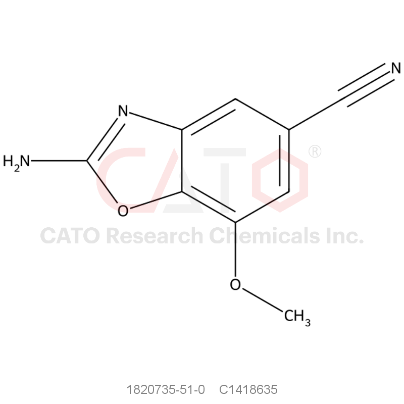 CAS No.:1820735-51-0,2-Amino-7-methoxy-1,3-benzoxazole-5-carbonitrile