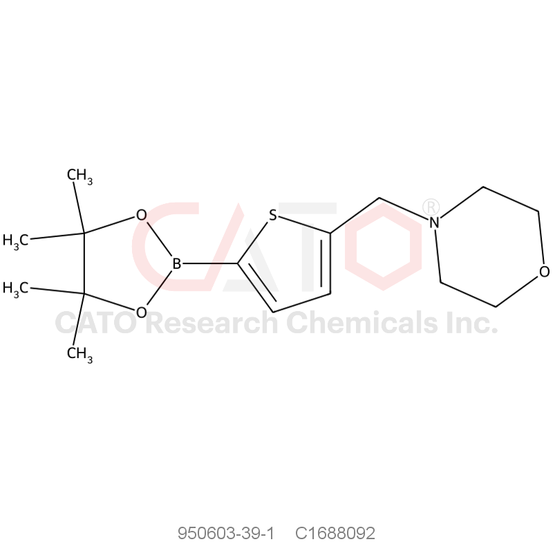 CAS No.:950603-39-1,4-((5-(4,4,5,5-Tetramethyl-1,3,2-dioxaborolan-2-yl)thiophen-2-yl)methyl)morpholine