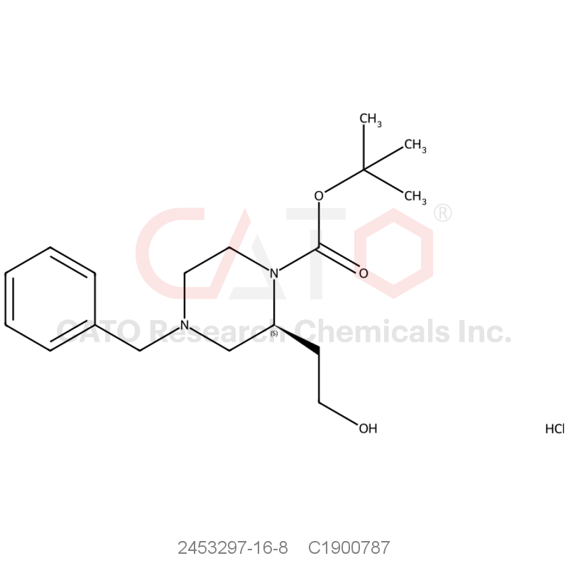 CAS No.:2453297-16-8,tert-Butyl (S)-4-benzyl-2-(2-hydroxyethyl)piperazine-1-carboxylate hydrochloride