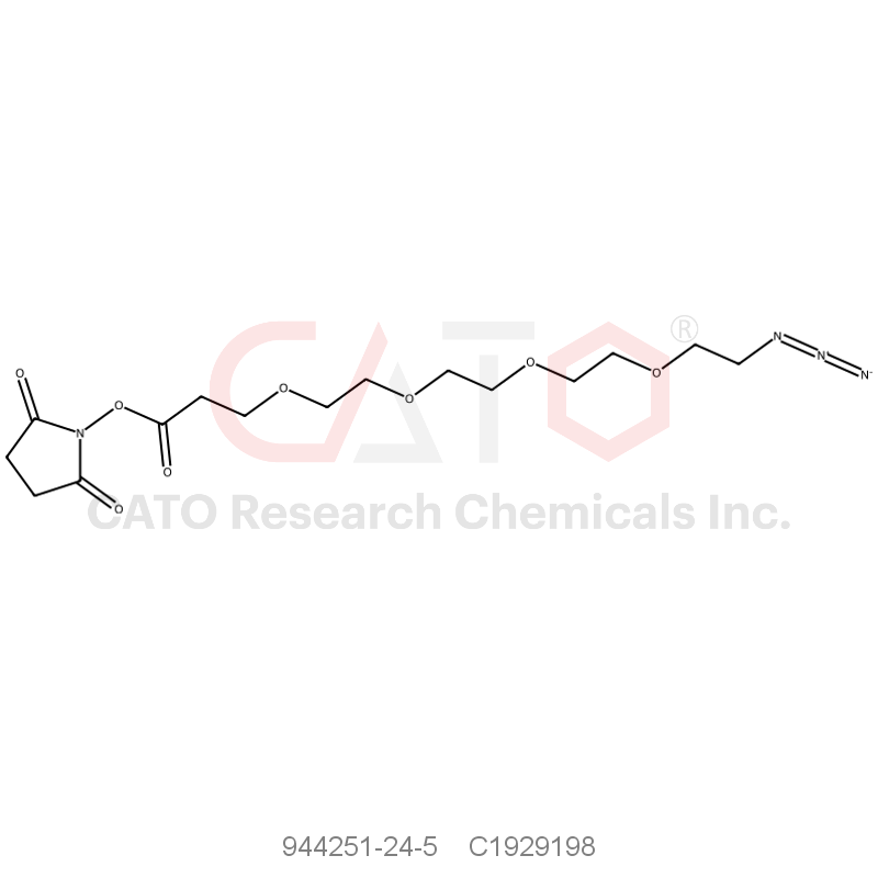 CAS No.:944251-24-5,15-Azido-4,7,10,13-tetraoxapentadecanoic Acid N-Succinimidyl Ester
944251-24-5
A2388
Azido-PEG4-NHS Ester
N-Succinimidyl 15-Azido-4,7,10,13-tetraoxapentadecanoate
NHS-PEG4-Azide