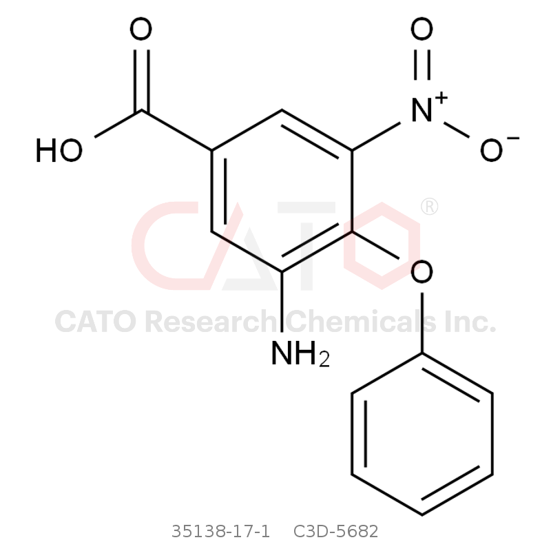 CAS No.:35138-17-1,3-Amino-5-nitro-4-phenoxybenzoic acid