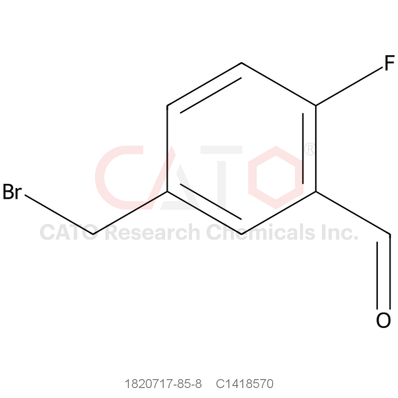 CAS No.:1820717-85-8,5-(Bromomethyl)-2-fluorobenzaldehyde