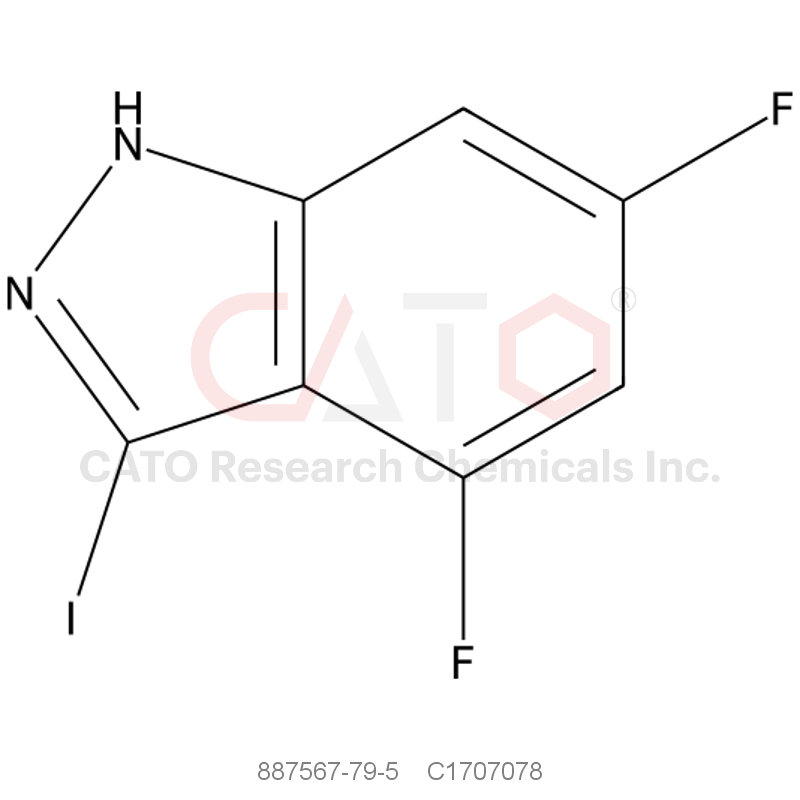 CAS No.:887567-79-5,4,6-Difluoro-3-iodo-1H-indazole