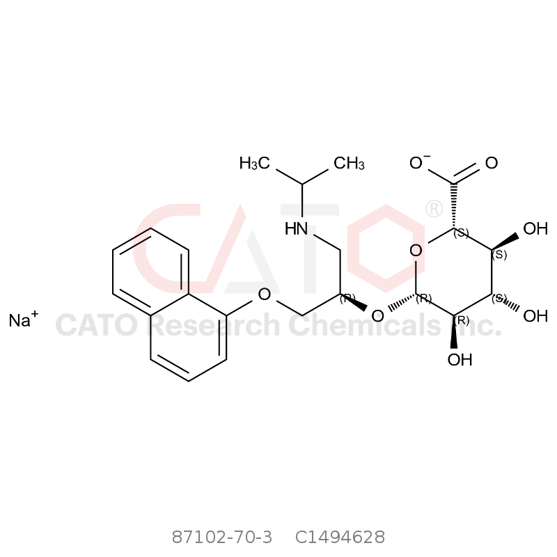 CAS No.:87102-70-3,(R)-Propranolol β-D-glucuronide sodium salt