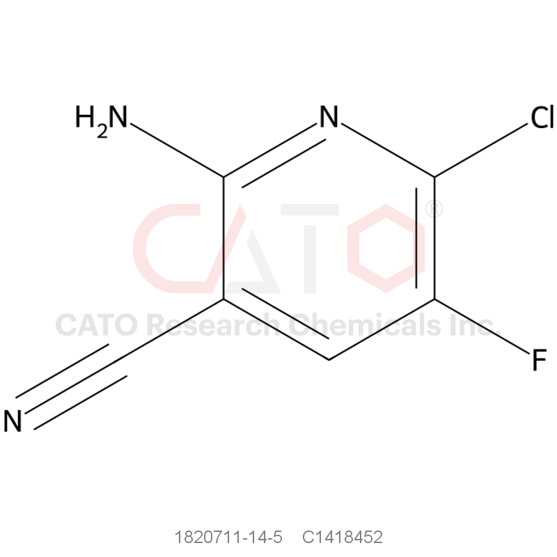 CAS No.:1820711-14-5,2-Amino-6-chloro-5-fluoro-3-pyridinecarbonitrile
