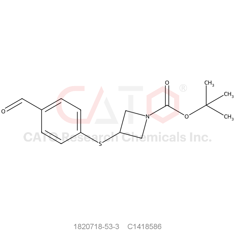 CAS No.:1820718-53-3,tert-Butyl 3-((4-formylphenyl)thio)azetidine-1-carboxylate