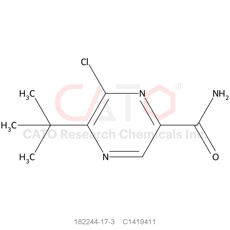 CAS No.:182244-17-3,5-(tert-Butyl)-6-chloropyrazine-2-carboxamide