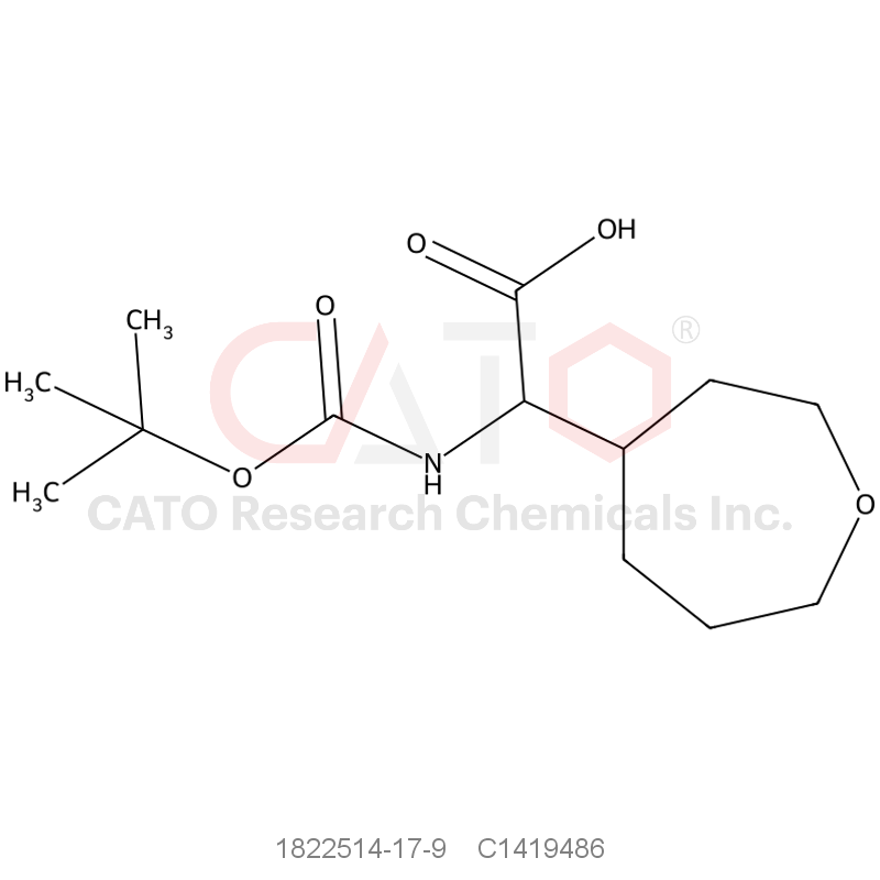 CAS No.:1822514-17-9,2-((Tert-butoxycarbonyl)amino)-2-(oxepan-4-yl)acetic acid